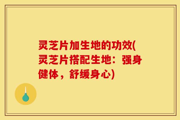灵芝片加生地的功效(灵芝片搭配生地:强身健体,舒缓身心) 灵芝片加生地的功效(灵芝片搭配生地:强身健体,舒缓身心)