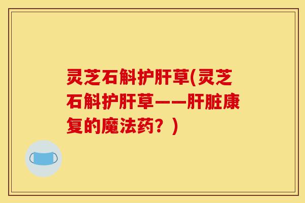 灵芝石斛草(灵芝石斛草——康复的魔法药?) 灵芝石斛草(灵芝石斛草——康复的魔法药?)
