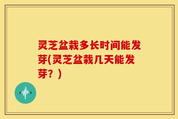 灵芝盆栽多长时间能发芽(灵芝盆栽几天能发芽?) 灵芝盆栽多长时间能发芽(灵芝盆栽几天能发芽?)