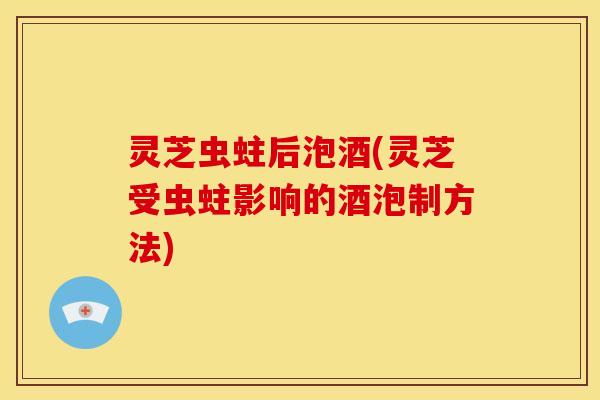 灵芝虫蛀后泡酒(灵芝受虫蛀影响的酒泡制方法)