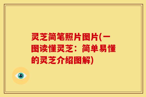 灵芝简笔照片图片(一图读懂灵芝：简单易懂的灵芝介绍图解)