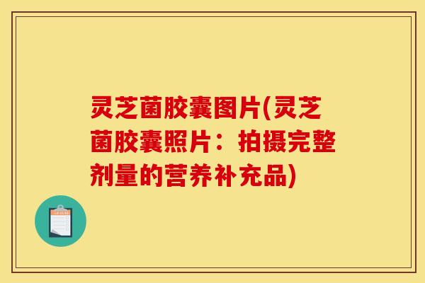 灵芝菌胶囊图片(灵芝菌胶囊照片：拍摄完整剂量的营养补充品)