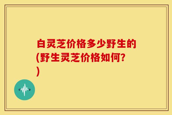 白灵芝价格多少野生的(野生灵芝价格如何?) 白灵芝价格多少野生的(野生灵芝价格如何?)