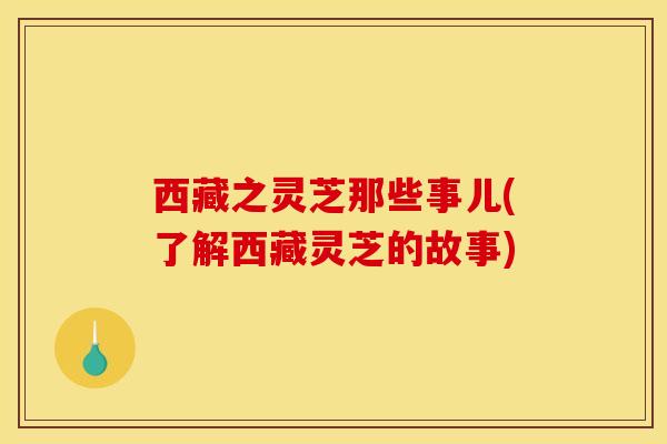 西藏之灵芝那些事儿(了解西藏灵芝的故事)