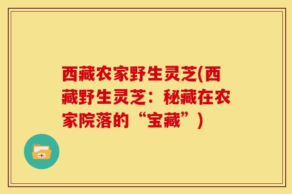 西藏农家野生灵芝(西藏野生灵芝:秘藏在农家院落的“宝藏”) 西藏农家野生灵芝(西藏野生灵芝:秘藏在农家院落的“宝藏”)