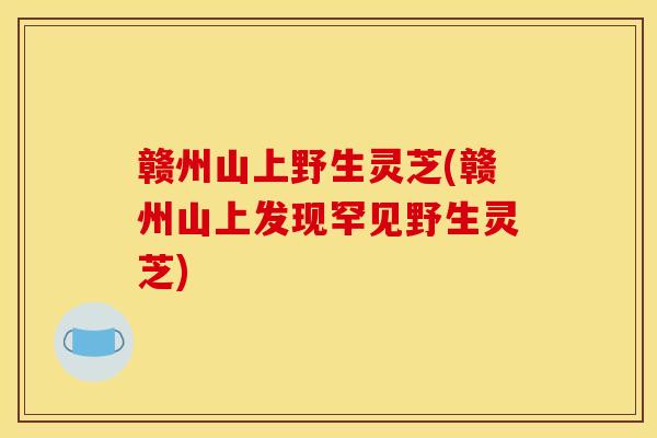 赣州山上野生灵芝(赣州山上发现罕见野生灵芝) 赣州山上野生灵芝(赣州山上发现罕见野生灵芝)