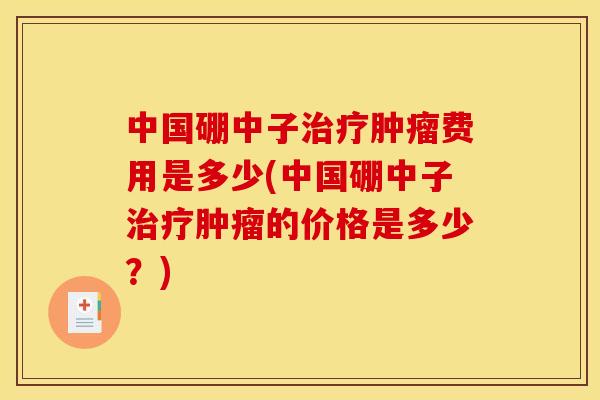 中国硼中子费用是多少(中国硼中子的价格是多少?) 中国硼中子费用是多少(中国硼中子的价格是多少?)