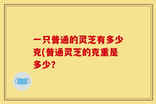 一只普通的灵芝有多少克(普通灵芝的克重是多少? 一只普通的灵芝有多少克(普通灵芝的克重是多少?