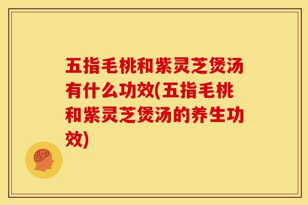 五指毛桃和紫灵芝煲汤有什么功效(五指毛桃和紫灵芝煲汤的养生功效) 五指毛桃和紫灵芝煲汤有什么功效(五指毛桃和紫灵芝煲汤的养生功效)