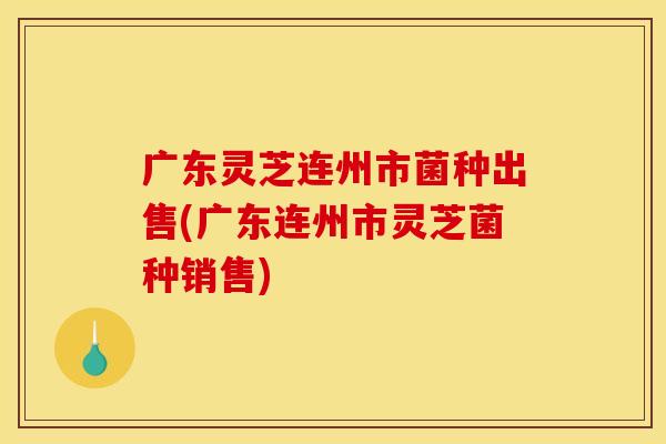 广东灵芝连州市菌种出售(广东连州市灵芝菌种销售)