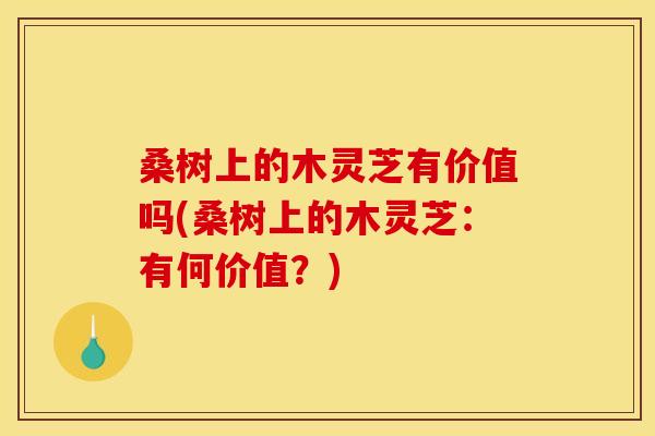 桑树上的木灵芝有价值吗(桑树上的木灵芝:有何价值?) 桑树上的木灵芝有价值吗(桑树上的木灵芝:有何价值?)