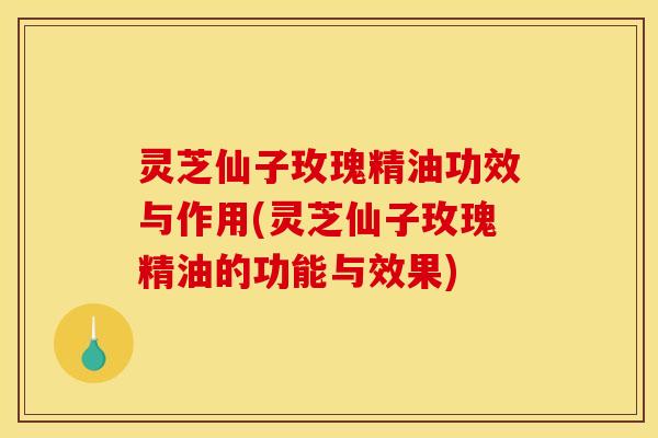 灵芝仙子玫瑰精油功效与作用(灵芝仙子玫瑰精油的功能与效果) 灵芝仙子玫瑰精油功效与作用(灵芝仙子玫瑰精油的功能与效果)