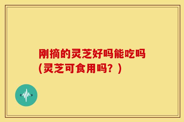 刚摘的灵芝好吗能吃吗(灵芝可食用吗?) 刚摘的灵芝好吗能吃吗(灵芝可食用吗?)
