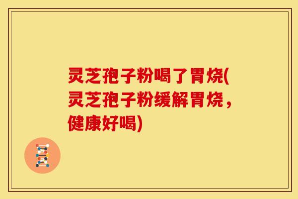灵芝孢子粉喝了胃烧(灵芝孢子粉缓解胃烧,健康好喝) 灵芝孢子粉喝了胃烧(灵芝孢子粉缓解胃烧,健康好喝)