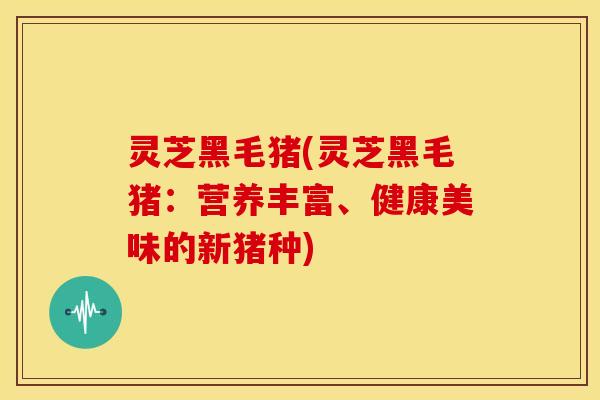 灵芝黑毛猪(灵芝黑毛猪:营养丰富、健康美味的新猪种) 灵芝黑毛猪(灵芝黑毛猪:营养丰富、健康美味的新猪种)
