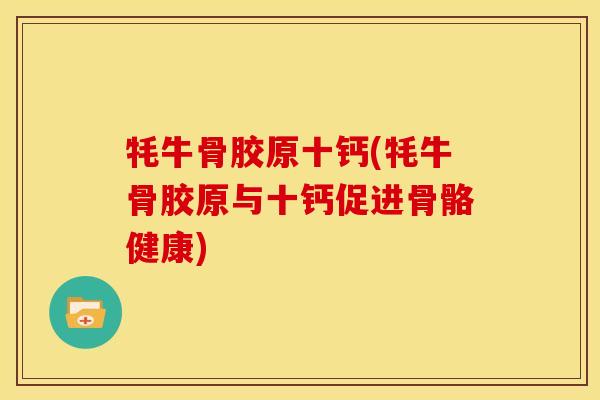 牦牛骨胶原十钙(牦牛骨胶原与十钙促进骨骼健康) 牦牛骨胶原十钙(牦牛骨胶原与十钙促进骨骼健康)