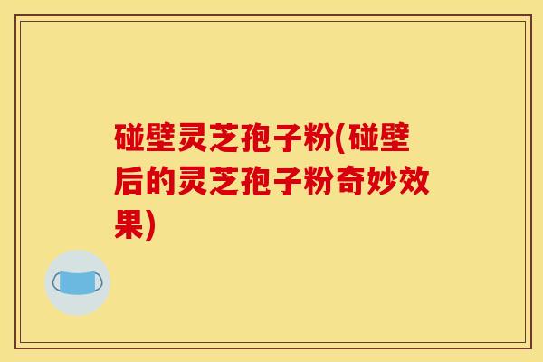 碰壁灵芝孢子粉(碰壁后的灵芝孢子粉奇妙效果)