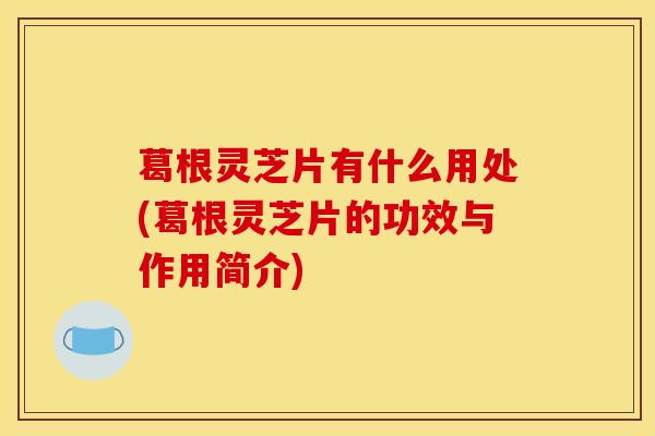 葛根灵芝片有什么用处(葛根灵芝片的功效与作用简介) 葛根灵芝片有什么用处(葛根灵芝片的功效与作用简介)