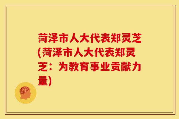 菏泽市人大代表郑灵芝(菏泽市人大代表郑灵芝:为教育事业贡献力量) 菏泽市人大代表郑灵芝(菏泽市人大代表郑灵芝:为教育事业贡献力量)