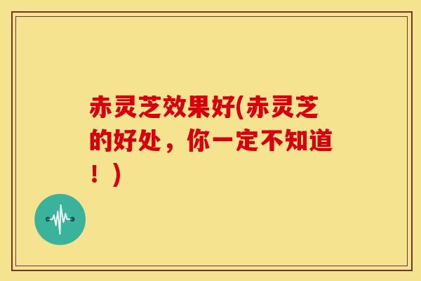 赤灵芝效果好(赤灵芝的好处,你一定不知道!) 赤灵芝效果好(赤灵芝的好处,你一定不知道!)