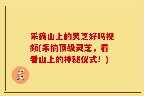 采摘山上的灵芝好吗视频(采摘灵芝,看看山上的神秘仪式!) 采摘山上的灵芝好吗视频(采摘灵芝,看看山上的神秘仪式!)