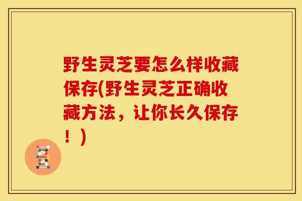 野生灵芝要怎么样收藏保存(野生灵芝正确收藏方法,让你长久保存!) 野生灵芝要怎么样收藏保存(野生灵芝正确收藏方法,让你长久保存!)