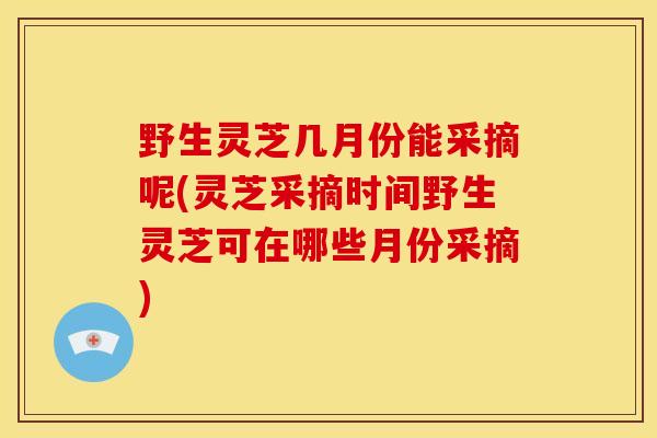 野生灵芝几月份能采摘呢(灵芝采摘时间野生灵芝可在哪些月份采摘)