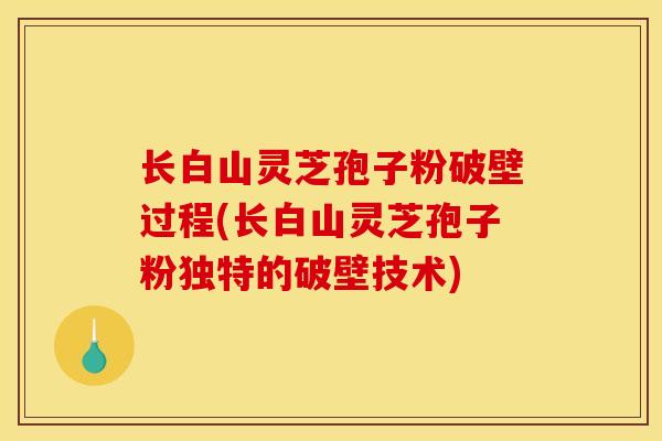 长白山灵芝孢子粉破壁过程(长白山灵芝孢子粉独特的破壁技术) 长白山灵芝孢子粉破壁过程(长白山灵芝孢子粉独特的破壁技术)