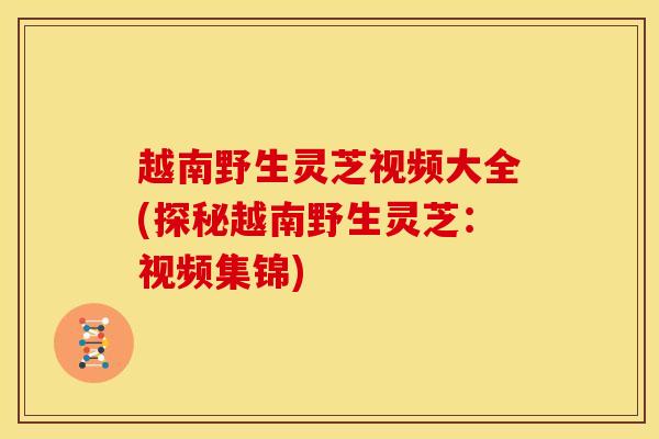 越南野生灵芝视频大全(探秘越南野生灵芝:视频集锦) 越南野生灵芝视频大全(探秘越南野生灵芝:视频集锦)