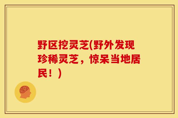 野区挖灵芝(野外发现珍稀灵芝,惊呆当地居民!) 野区挖灵芝(野外发现珍稀灵芝,惊呆当地居民!)