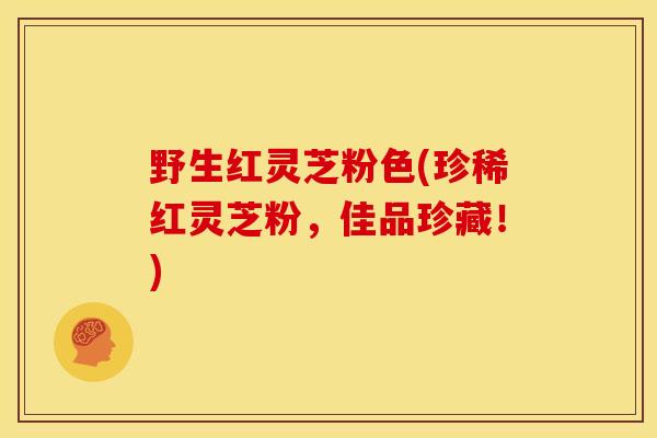 野生红灵芝粉色(珍稀红灵芝粉,佳品珍藏!) 野生红灵芝粉色(珍稀红灵芝粉,佳品珍藏!)