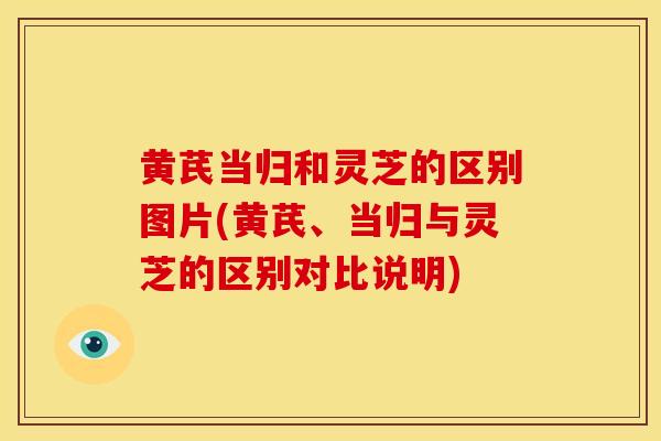 黄芪当归和灵芝的区别图片(黄芪、当归与灵芝的区别对比说明) 黄芪当归和灵芝的区别图片(黄芪、当归与灵芝的区别对比说明)