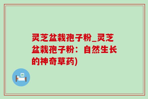 灵芝盆栽孢子粉_灵芝盆栽孢子粉:自然生长的神奇草药) 灵芝盆栽孢子粉_灵芝盆栽孢子粉:自然生长的神奇草药)