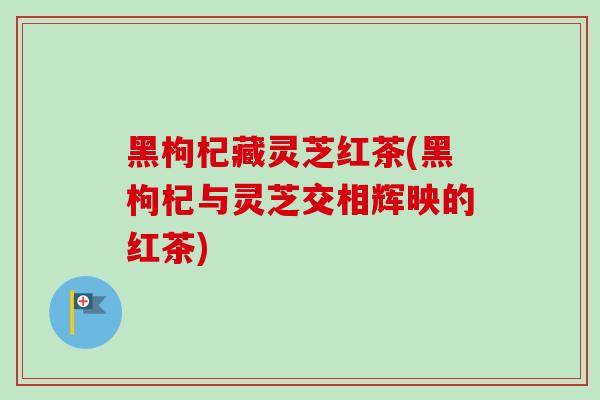 黑枸杞藏灵芝红茶(黑枸杞与灵芝交相辉映的红茶) 黑枸杞藏灵芝红茶(黑枸杞与灵芝交相辉映的红茶)