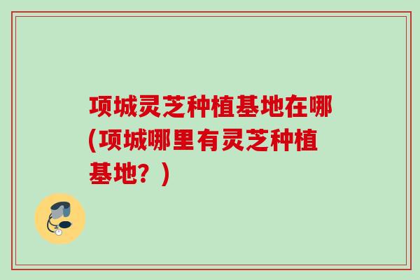 项城灵芝种植基地在哪(项城哪里有灵芝种植基地?) 项城灵芝种植基地在哪(项城哪里有灵芝种植基地?)