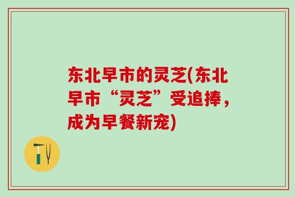 东北早市的灵芝(东北早市“灵芝”受追捧,成为早餐新宠) 东北早市的灵芝(东北早市“灵芝”受追捧,成为早餐新宠)