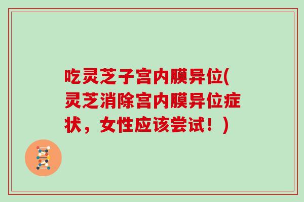 吃灵芝子宫内膜异位(灵芝消除宫内膜异位症状,女性应该尝试!) 吃灵芝子宫内膜异位(灵芝消除宫内膜异位症状,女性应该尝试!)