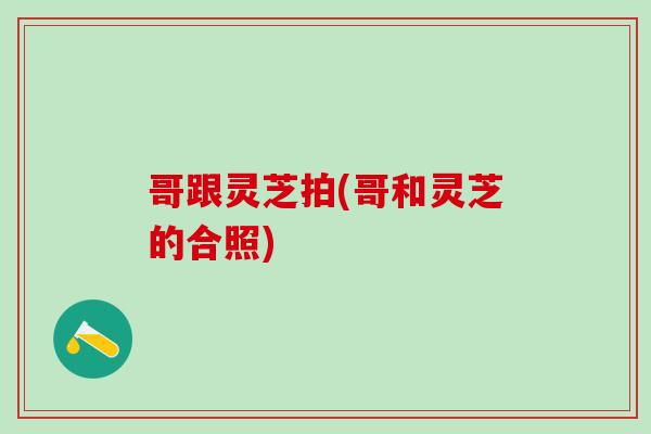 哥跟灵芝拍(哥和灵芝的合照)
