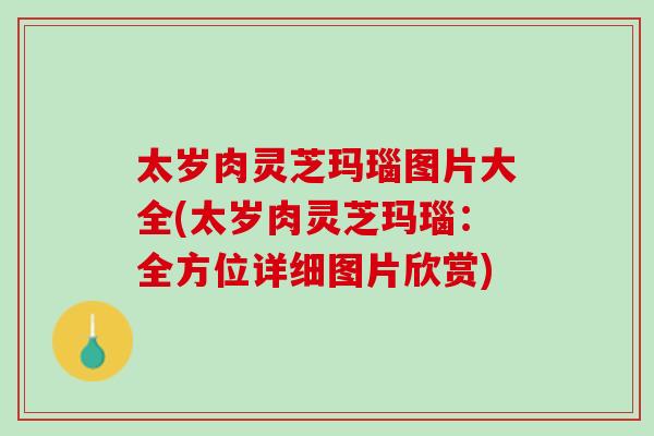 太岁肉灵芝玛瑙图片大全(太岁肉灵芝玛瑙：全方位详细图片欣赏)