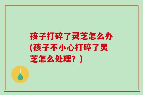 孩子打碎了灵芝怎么办(孩子不小心打碎了灵芝怎么处理？)
