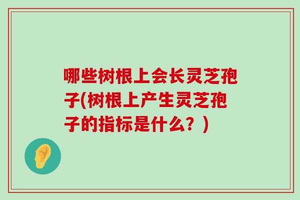 哪些树根上会长灵芝孢子(树根上产生灵芝孢子的指标是什么?) 哪些树根上会长灵芝孢子(树根上产生灵芝孢子的指标是什么?)