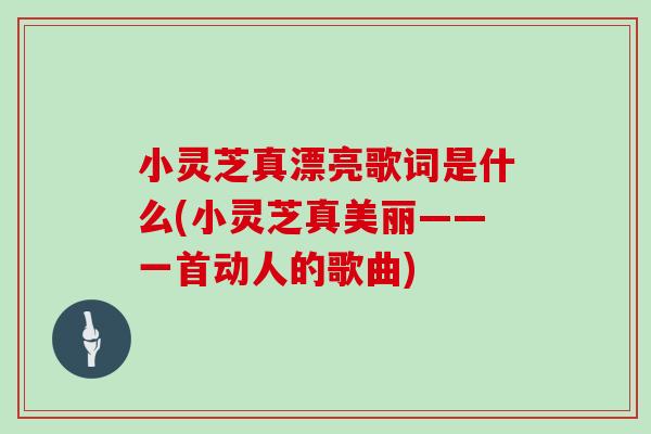 小灵芝真漂亮歌词是什么(小灵芝真美丽——一首动人的歌曲)