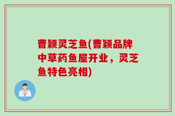 曹颖灵芝鱼(曹颖品牌中草药鱼屋开业,灵芝鱼特色亮相) 曹颖灵芝鱼(曹颖品牌中草药鱼屋开业,灵芝鱼特色亮相)