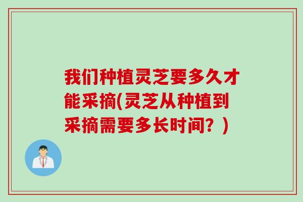 我们种植灵芝要多久才能采摘(灵芝从种植到采摘需要多长时间?) 我们种植灵芝要多久才能采摘(灵芝从种植到采摘需要多长时间?)