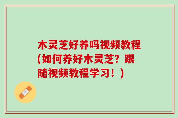 木灵芝好养吗视频教程(如何养好木灵芝？跟随视频教程学习！)