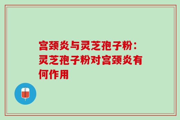 宫颈炎与灵芝孢子粉:灵芝孢子粉对宫颈炎有何作用 宫颈炎与灵芝孢子粉:灵芝孢子粉对宫颈炎有何作用