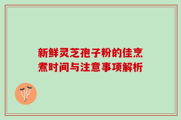 新鲜灵芝孢子粉的佳烹煮时间与注意事项解析