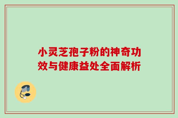 小灵芝孢子粉的神奇功效与健康益处全面解析 小灵芝孢子粉的神奇功效与健康益处全面解析