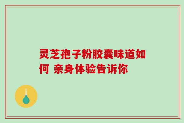 灵芝孢子粉胶囊味道如何 亲身体验告诉你 灵芝孢子粉胶囊味道如何 亲身体验告诉你