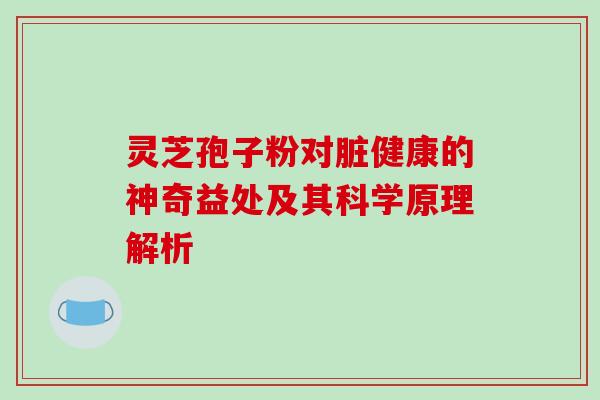 灵芝孢子粉对脏健康的神奇益处及其科学原理解析